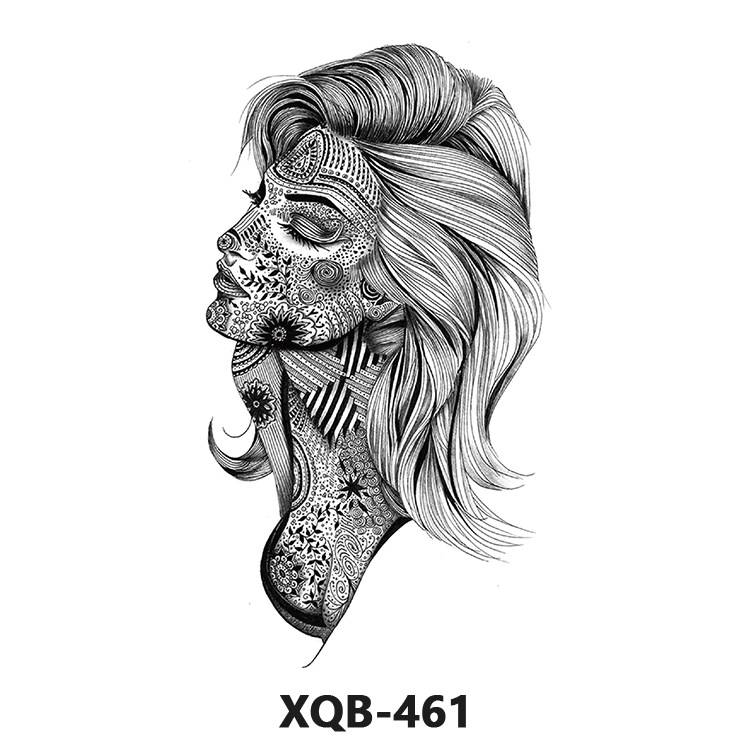 Factory direct wholesale animal Dragon Snake lion tattoo stickers men and women black and white color temporary transfer tattoo stickers