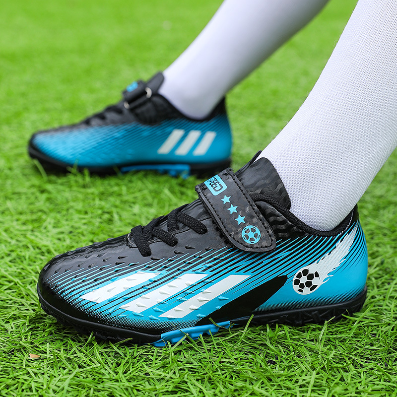 Cross-border children's football shoes boys and girls low-top leather surface broken nail sneakers artificial grass competition training sneaker