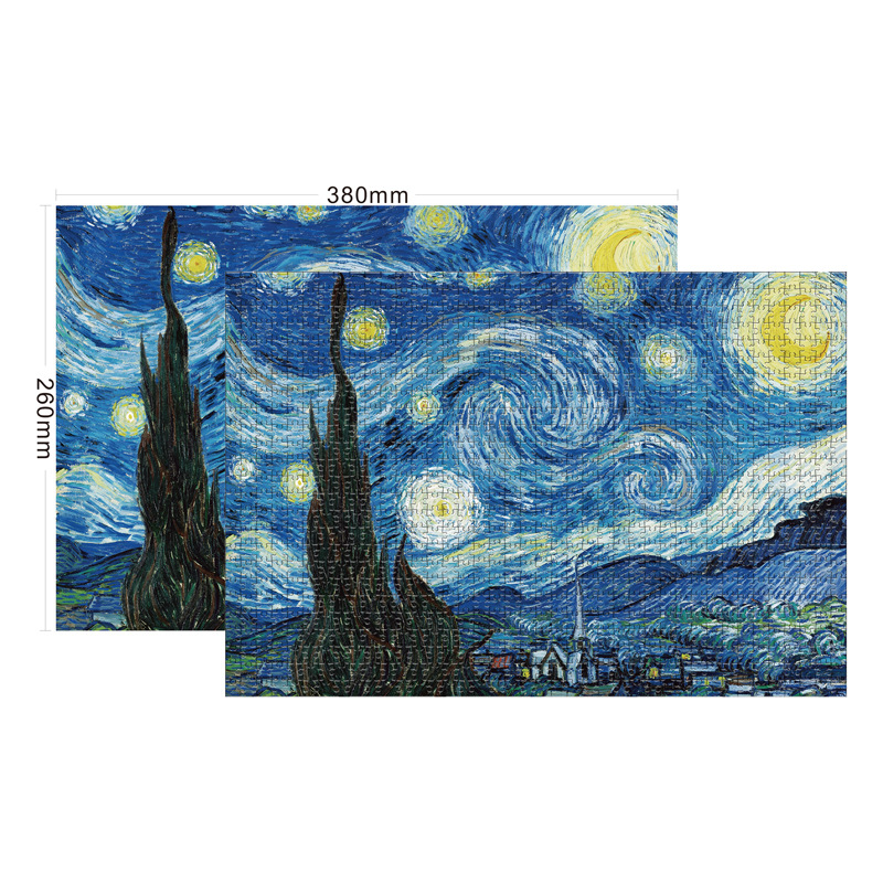 Puzzle 1000 Pieces Paper Oil Painting Famous Painting Puzzle Puzzle Adult Decompression Toy Gift Plane Puzzle Adult