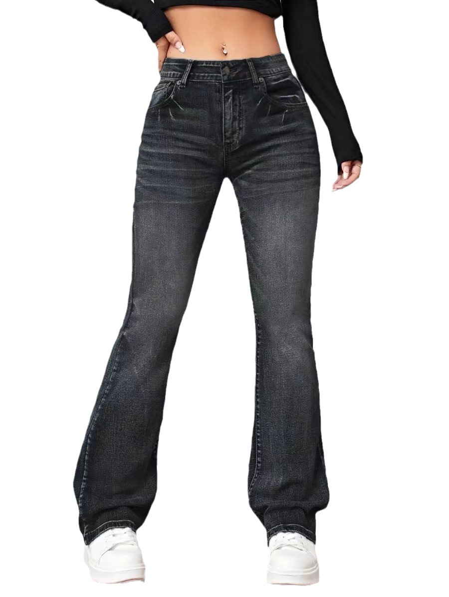 Big promotion cross-border exclusive for Amazon independent station European and American women's new jeans high waist micro-pants