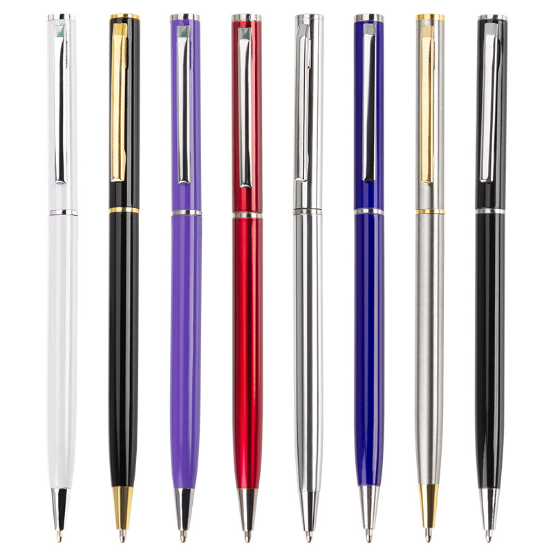 Hotel Meeting Business Gift Printing LOGO Engraving Rotating Small Xihua Mini Metal Small Gaoshi Advertising Pen
