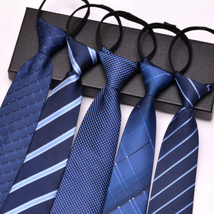 Tie Men's Zipper-Zip Business Dress Korean Style Shirt Collar Knot-Free Professional Wedding Lazy Wholesale