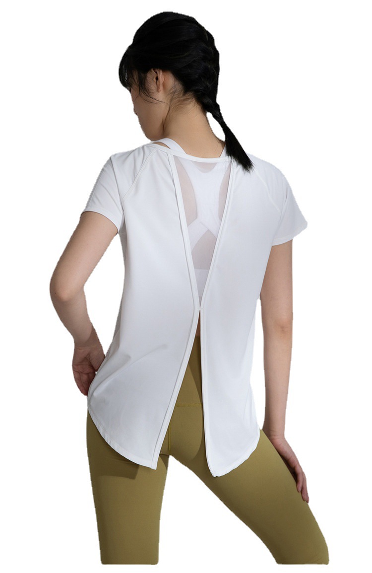 lulu Sports Short-sleeved Women's Blouse Sports T-shirt Yoga Top Yoga Short-sleeved Mesh Beauty Back Fitness Jacket