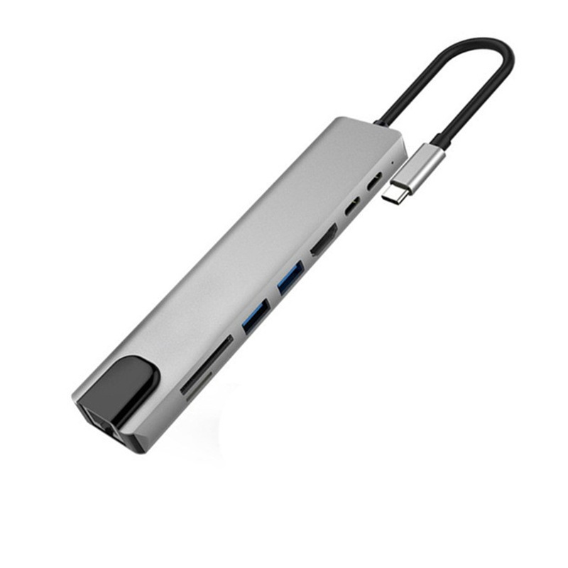 Type-c в HDTV RJ45 PD восемь в одном расширение док-станции type-c концентратор USB док-станция