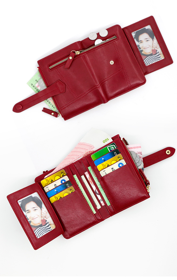 Portefeuille court pour femme de style japonais, petit portefeuille parfumé en cuir PU, porte-monnaie à fermeture éclair, 20 % de réduction sur le prix de gros_voghion.com