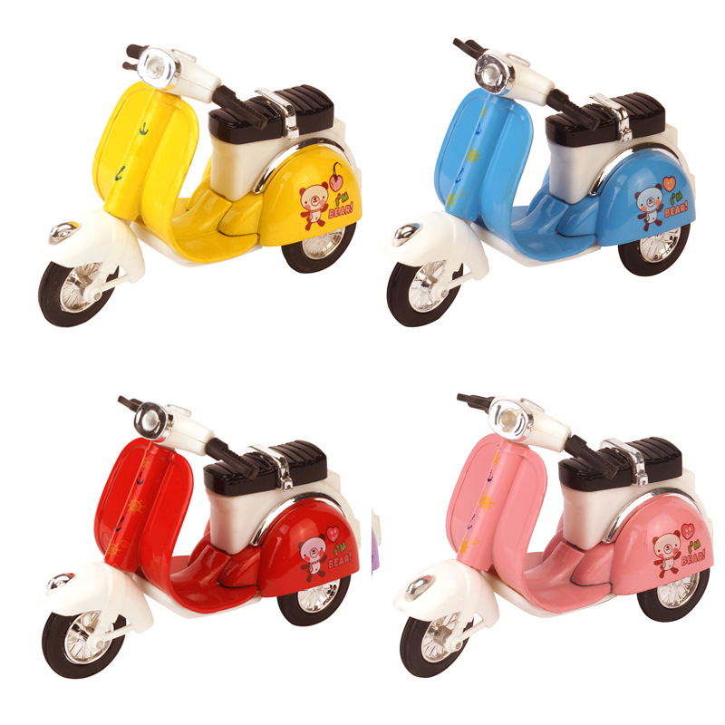 Alloy toy car back motorcycle cartoon car simulation car model car children's toys boutique wholesale