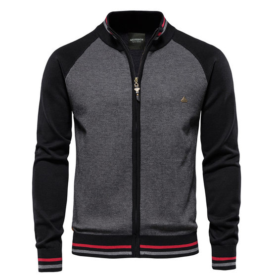 2024 Autumn and Winter Sweater Men's New Casual Knitwear Men's Jacket Fashion Casual Stitching Men's Sweater