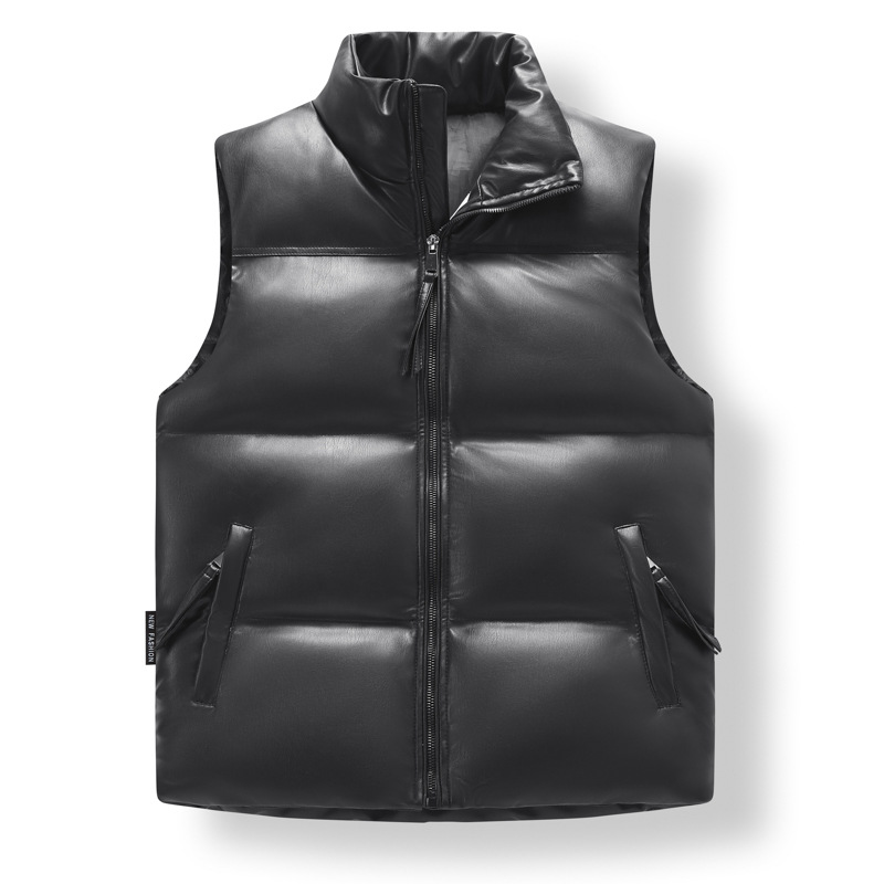 Pure version vest men's autumn and winter net version live broadcast Good Goods stand collar down cotton waistcoat slim handsome young men