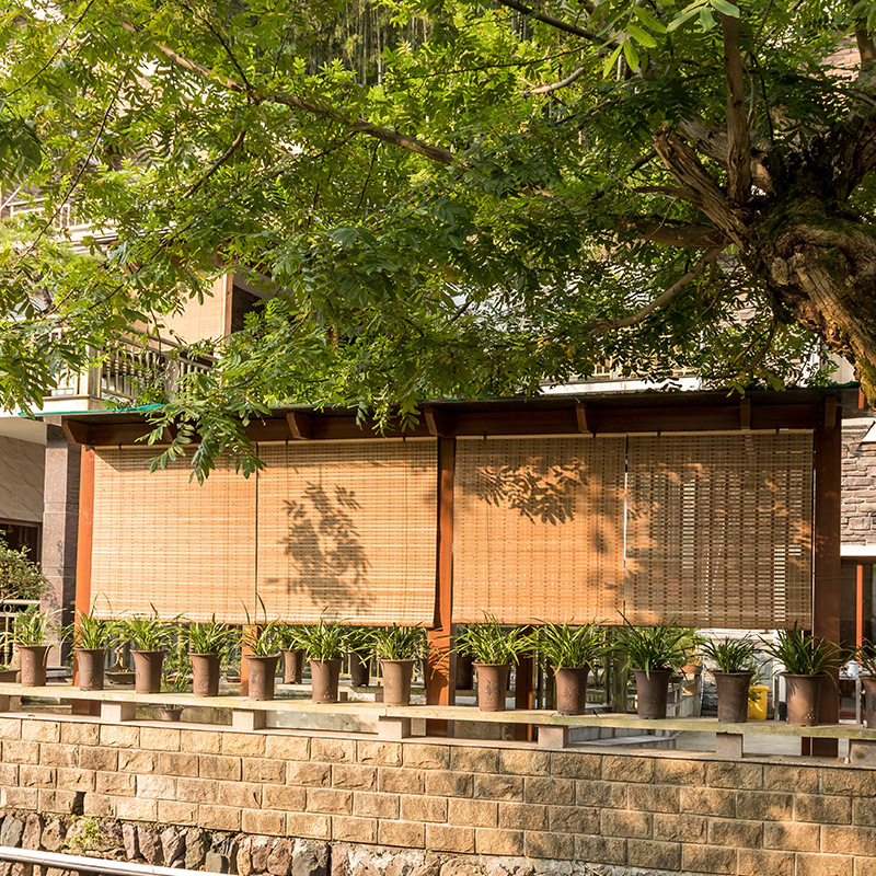 Factory Wholesale Bamboo Curtain Roller Curtain Roman Curtain Bamboo Curtain Balcony Bamboo Curtain Tea Room Hotel Outdoor