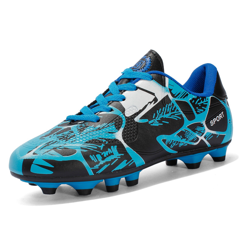 Cross-border adult football shoes men's and women's artificial grass anti-slip nail training shoes primary school students spike shoes wholesale