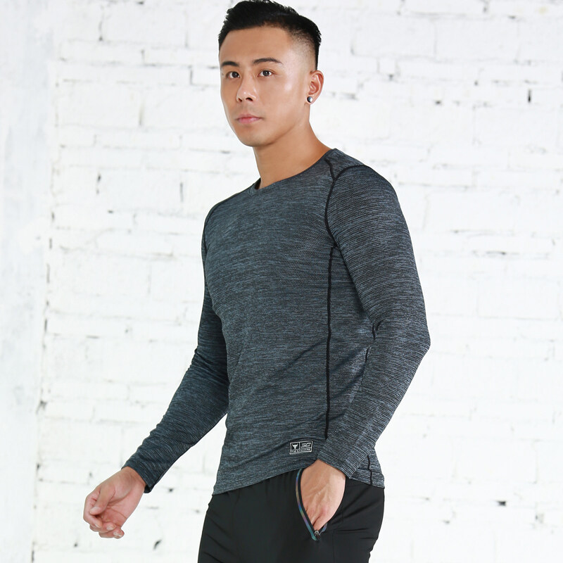 Fitness Men's Loose Seven-point Sleeve Quick-drying Clothes Sports Running T-shirt Tight-fitting Basketball Training Fitness Clothes