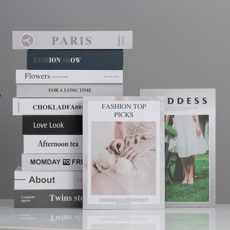 Fake Book modern simple soft decoration decoration photography props model model room simulation book office area decoration book