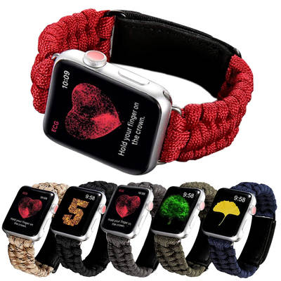 apple watch Umbrella Rope Braided Nylon Sport watch Band iwatch38/42/40/44mm