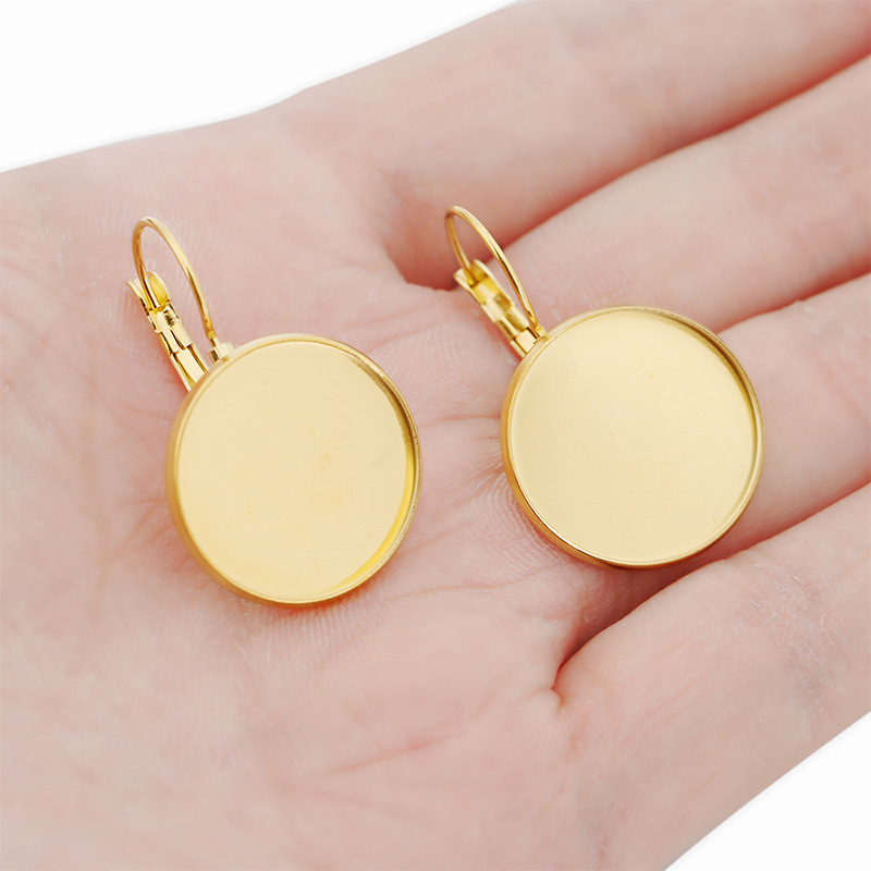 Stainless Steel Time Gem Earrings Tray European and American Earrings Accessories Handmade diy Earrings Base Earrings Accessories