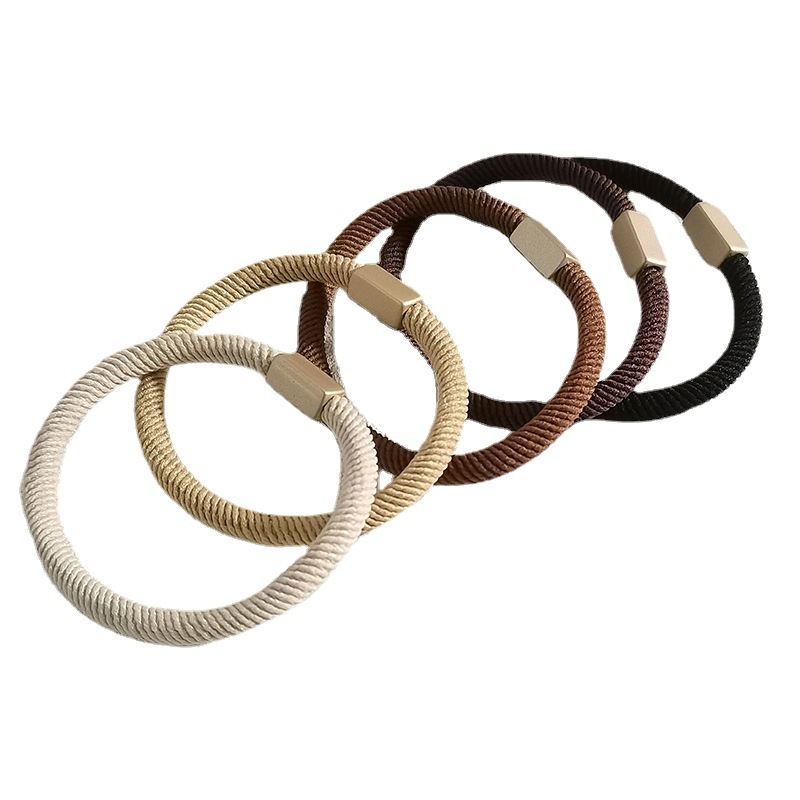 Head Rope Simple Durable Rubber Band Women's Hair Rope High Elastic Hair Band Hair Accessories Pontail Hair Ring Headwear