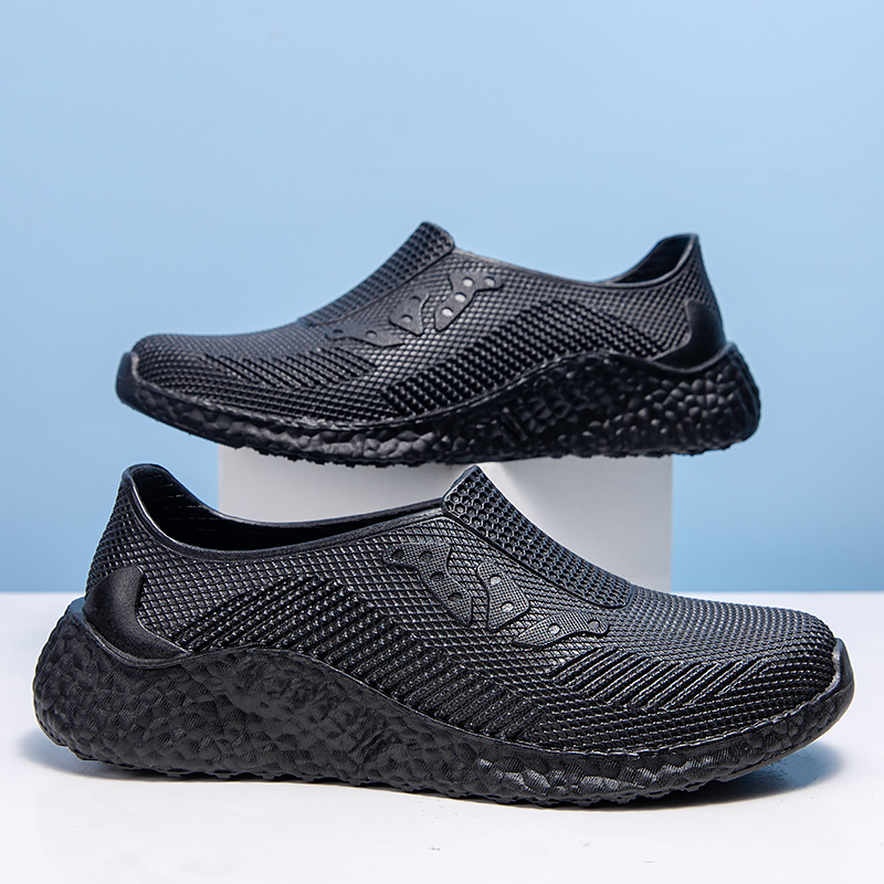 2023 new men's chef shoes rain shoes kitchen shoes waterproof shoes summer wear fashion trend water shoes men wholesale