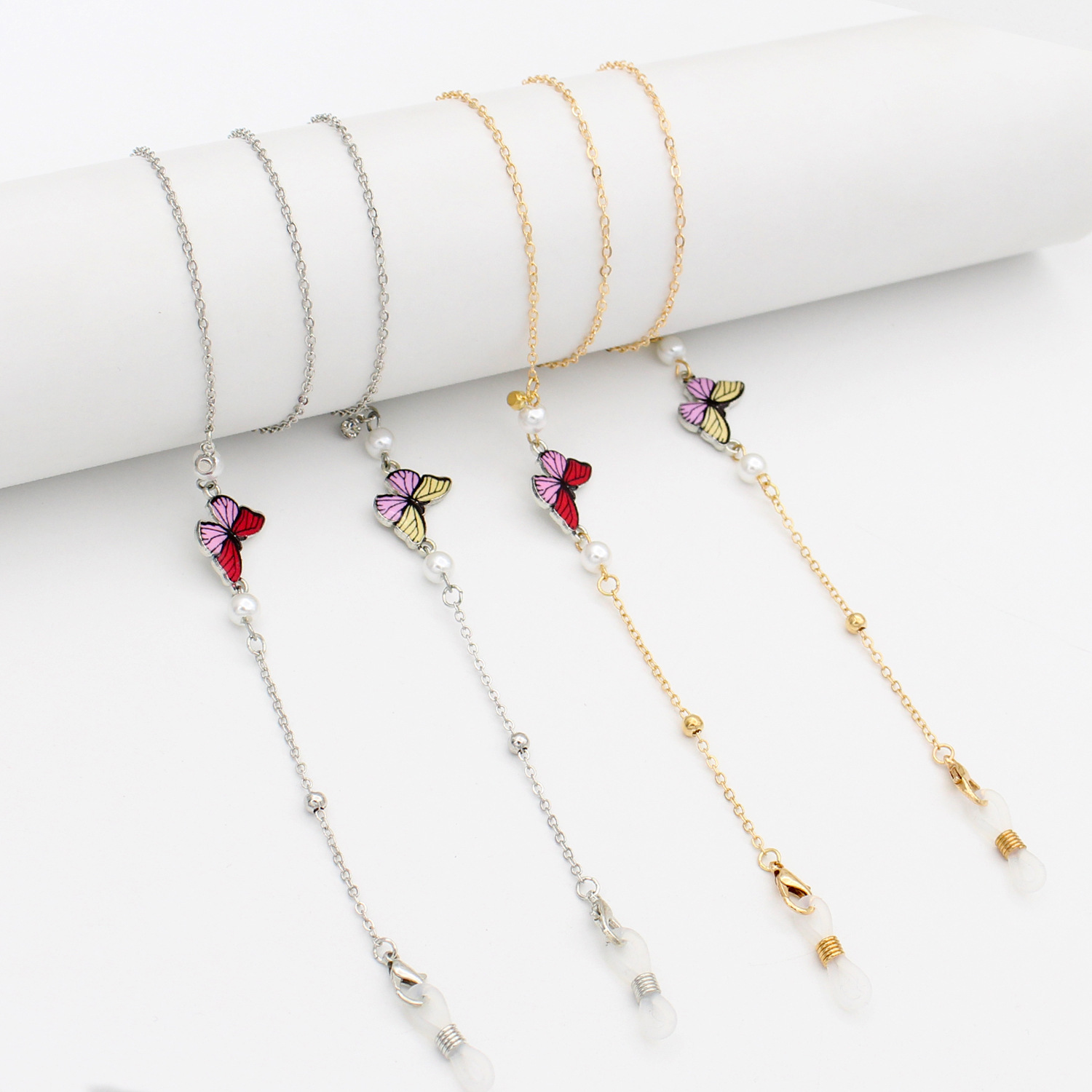 Glasses Chain Women's Neck Butterfly Glasses Rope New Presbyopic Glasses Anti-dropping Lanyard Simple Sunglasses Myopia Glasses Chain