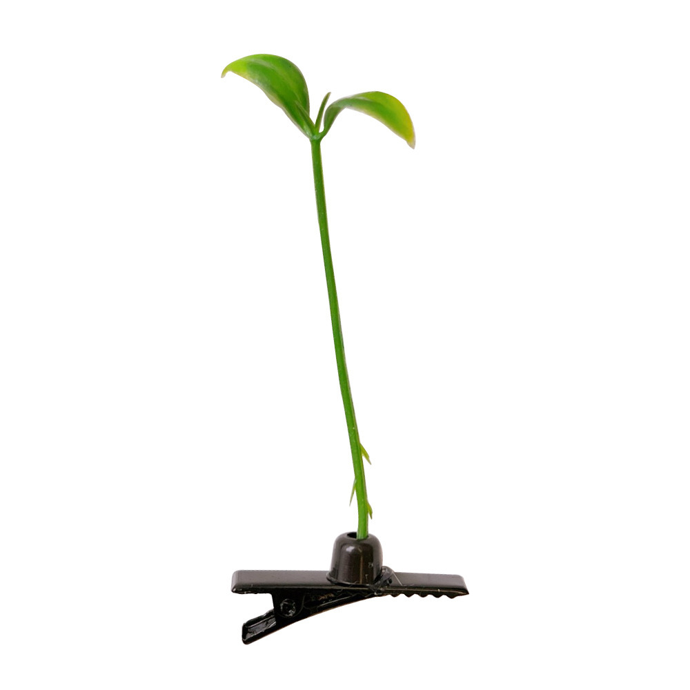 Funny Green Grass Hairpin Bean Sprout Head Long Grass Bean Sprout Small Hairpin Head Small Clip Headdress Selling Cute Top Clip