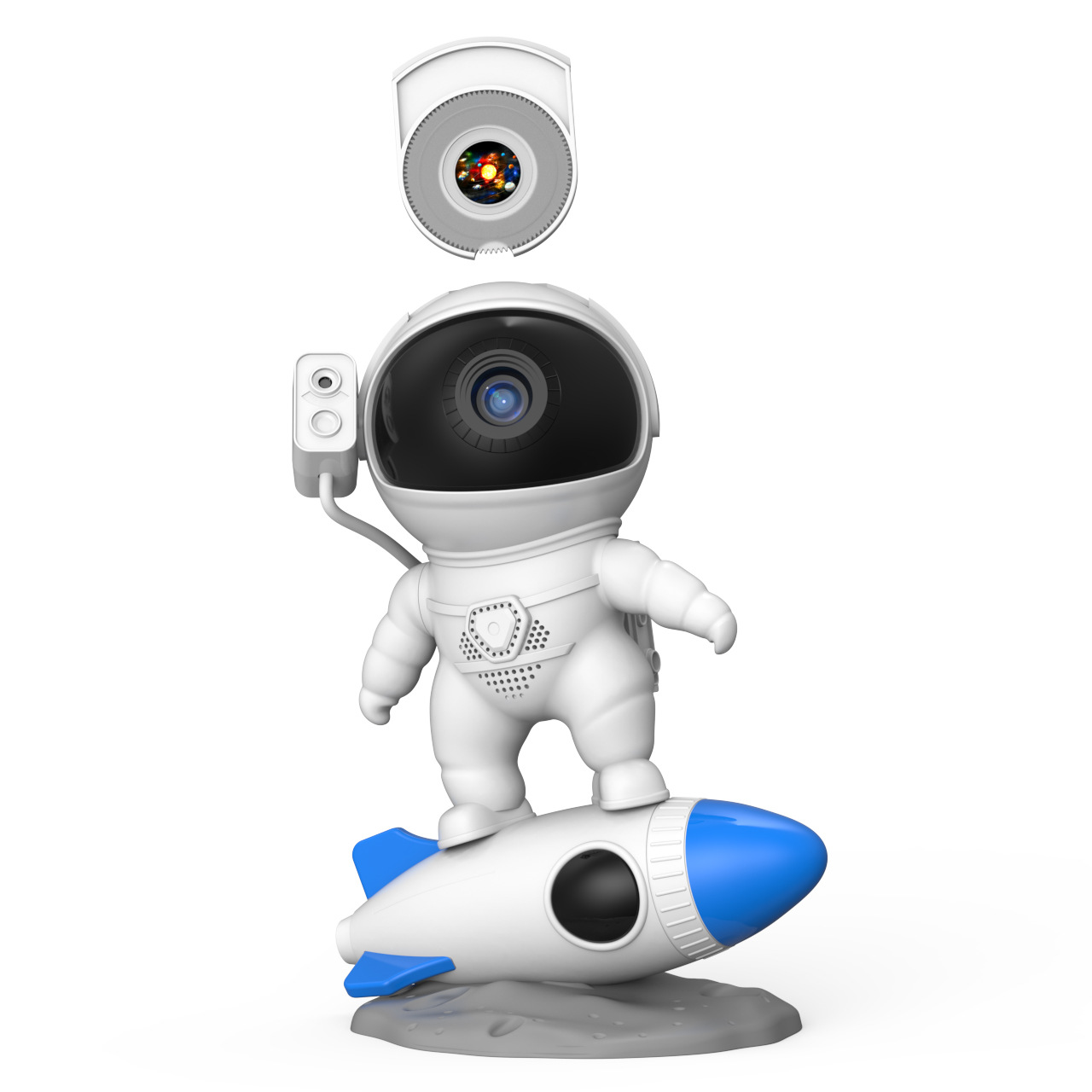 New Rocket Astronaut Galaxy Star Projection Lamp Bedroom Atmosphere Lamp Universe Galaxy HD Focusing Projection Lamp