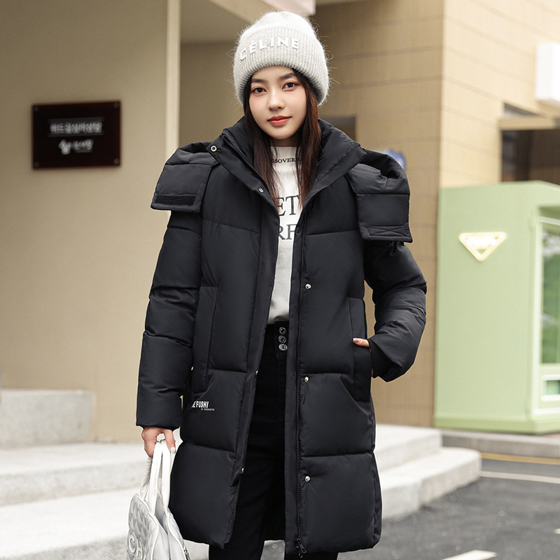  winter cotton coat for women mid-length loose ins Hong Kong style cotton coat for women new thickened down cotton work jacket