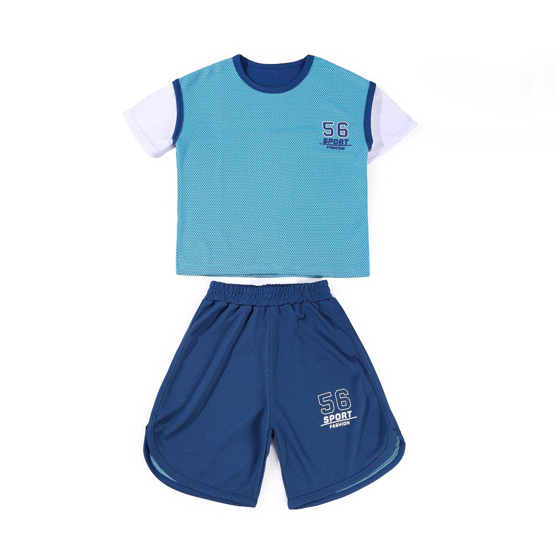 Boys' Sports Suit Summer 2022 New Thin Quick-drying Short-sleeved Shorts Two-piece Children's Summer Suit