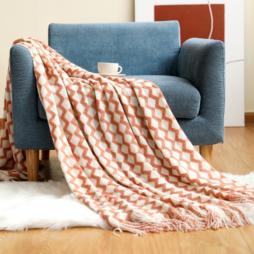 Knitted Blanket sofa blanket blanket bed towel blanket summer office air conditioning blanket nap blanket small blanket wholesale