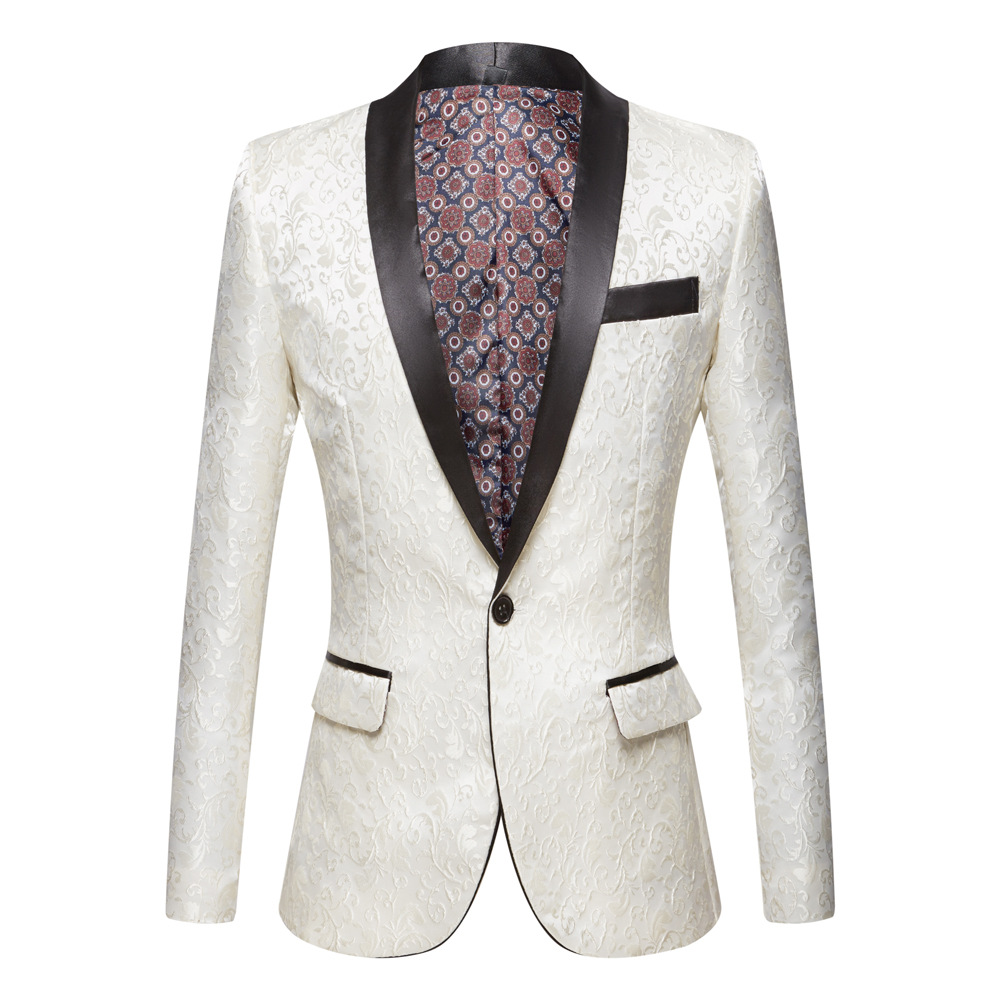 European and American men's Jacquard shallows collar multi-color optional