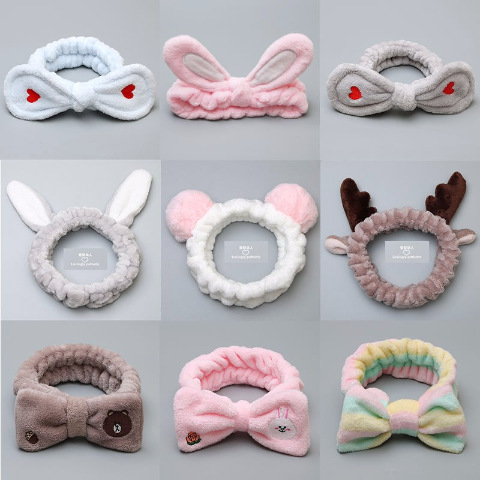 New cartoon hair band for face washing special Net red women's fashionable mask for face washing wide-brimmed simple hair band hair band