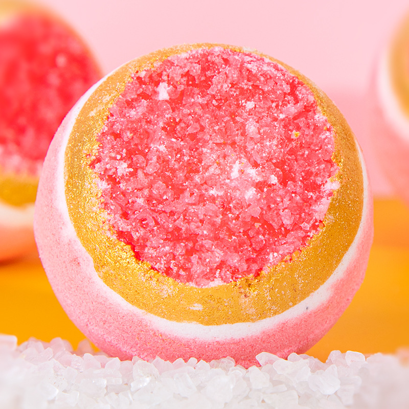 [Cross Border] 110g Crystal Explosion Bath Ball Wholesale Adult spa Hotel Home Rose Bubble Bath Salt Ball