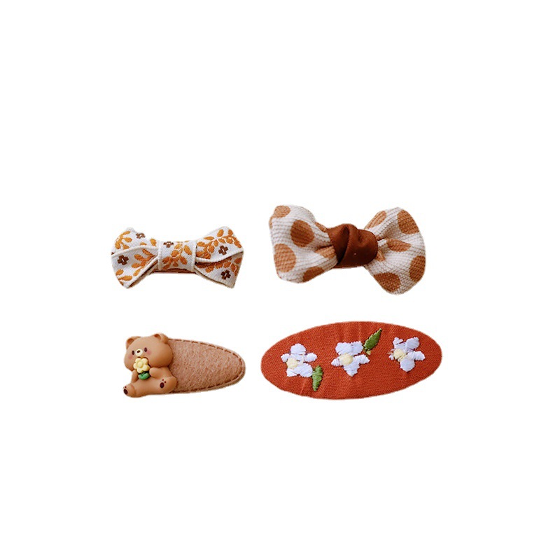 Factory wholesale baby hairpin milk curry color Korean children's clip bangs baby headdress cross-border Amazon