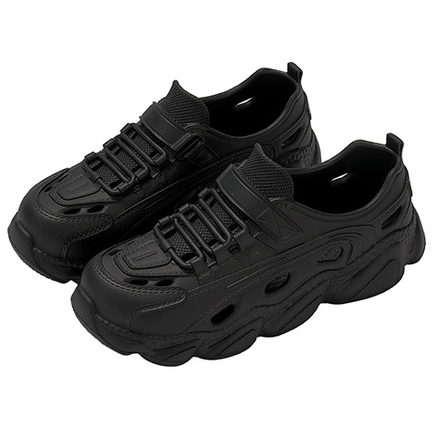 New Style Hole Shoes eva Non-slip Men's Summer Stomp Feeling Thick-soled Sandals Beach Shoes Breathable Hollow Men's Shoes Slippers
