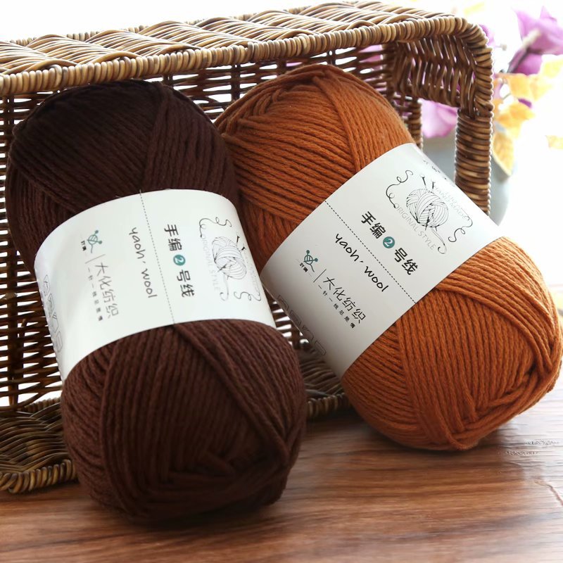 Hand-knitted No. 2 line scarf thread 6 strands of thick men's and women's knitted scarf hat yarn hand-made stick thread acrylic thread