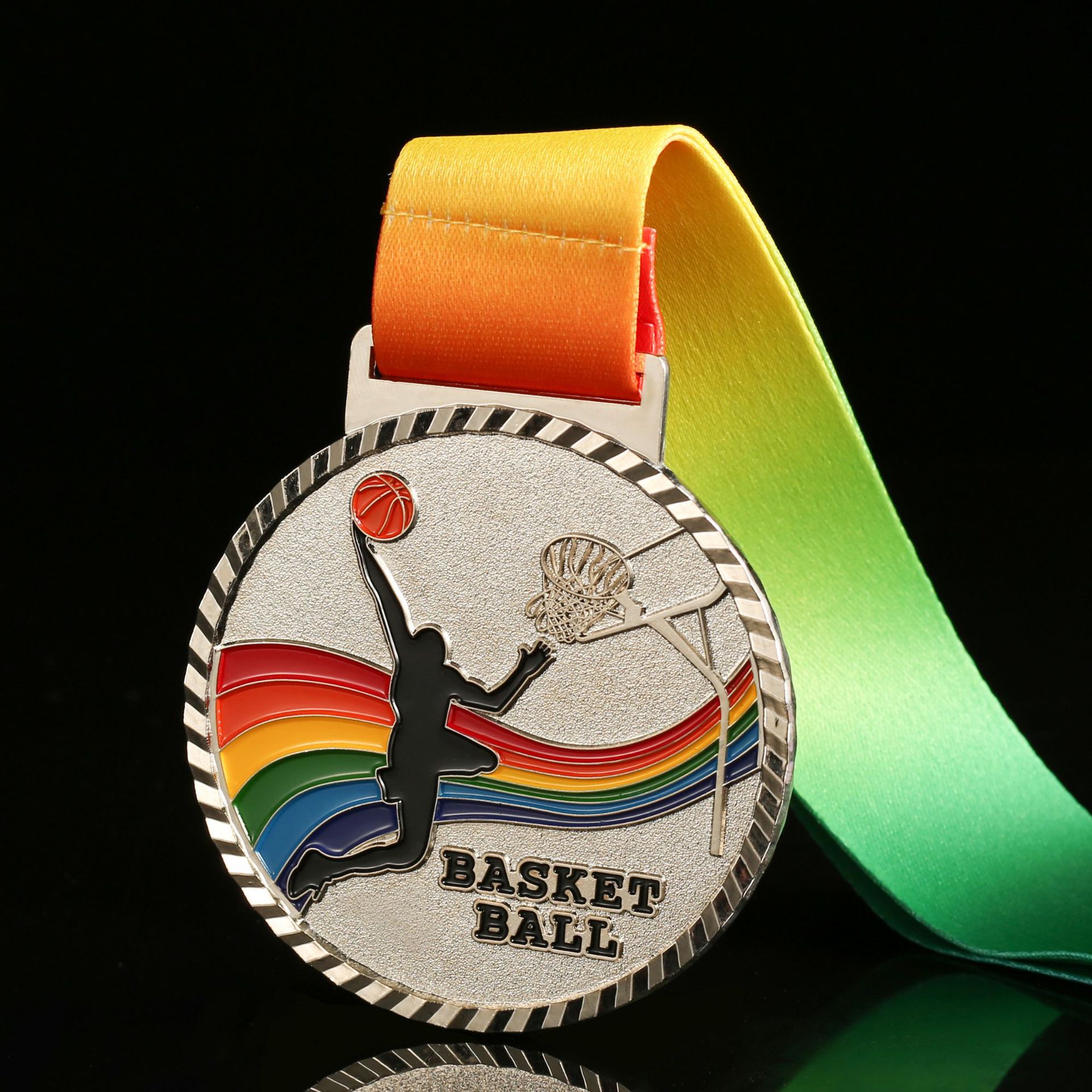 Metal Medal Customized Marathon Running Pulley Basketball Badminton Medal Customized Summer Camp Memorial Listing