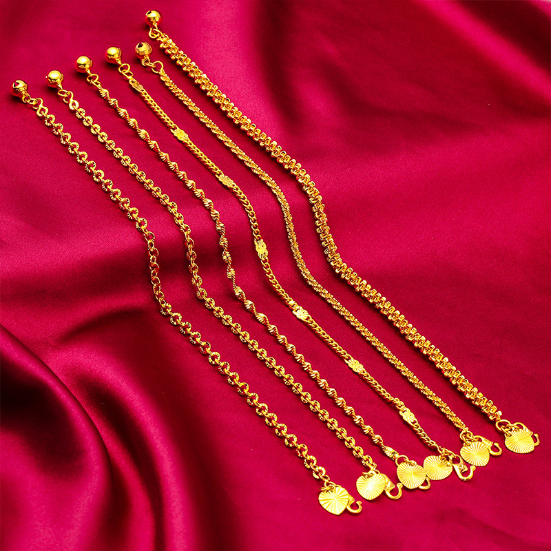 Biżuteria i akcesoria Nowa bransoletka Caterpillar damska Water Ripple O Bead Chain damska bransoletka Sand Gold_voghion.com