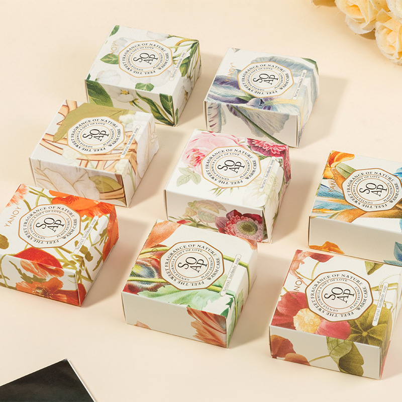 in stock Yasnuoyan Rose Essential Oil Handmade Soap Wedding Festive Return Gift Flower Flower Shape Hand Gift Soap Customization