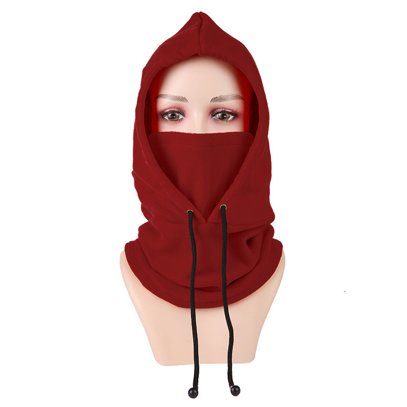 Cross-border fleece warm hat cycling hat winter windproof outdoor sports scarf thickened headgear mask face protection integrated