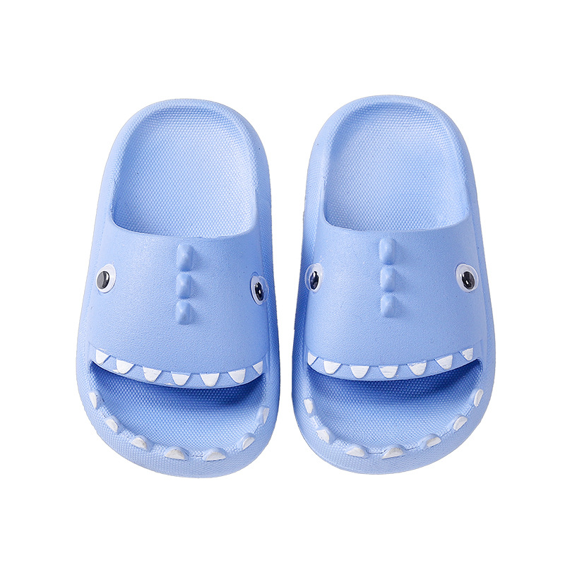 Cartoon shark children's slippers summer indoor non-slip home shoes boys and girls outdoor soft bottom sandals
