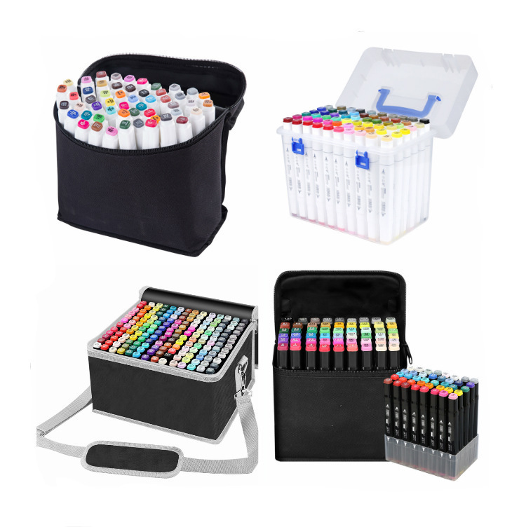 Marker Pen Set Children and Students Art Painting Color Pen Multicolor Number Double Headed Alcohol Oil Marker Pen Set
