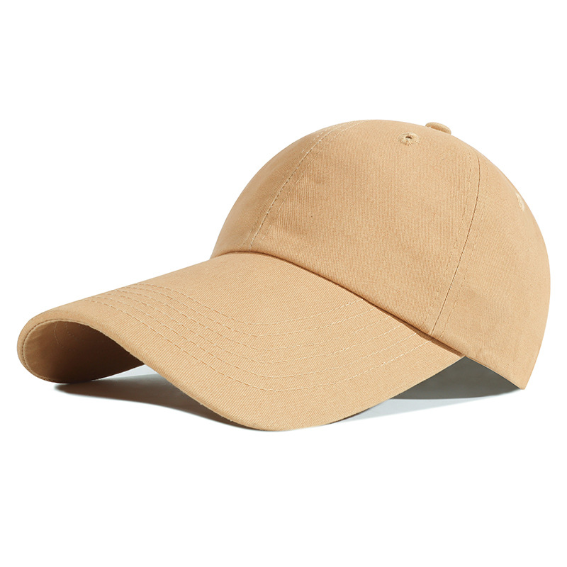 Soft Top Long Brim Baseball Cap Sunshade Cap Men's and Women's All-match Thin Baseball Cap Solid Color Sunscreen Hat