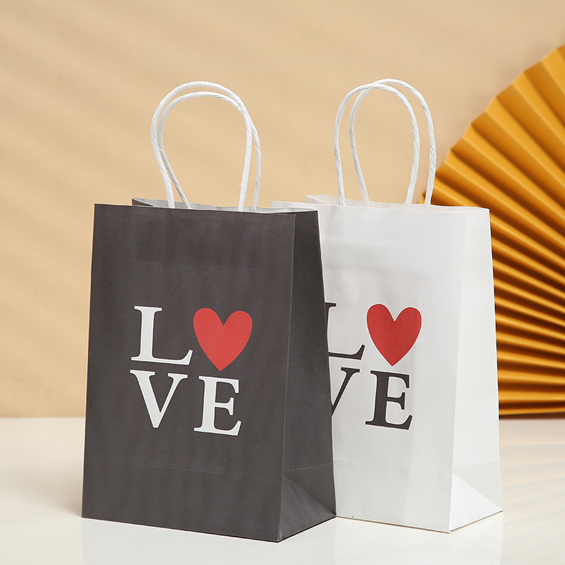Valentine's Day wedding love new letter handbag printed engagement gift bag factory wholesale advertising logo purchase