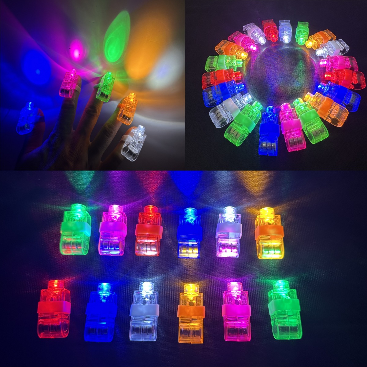 Manufacturers LED flash finger lights colorful luminous ring lights colorful ice sculpture sashimi lights toys small gifts wholesale