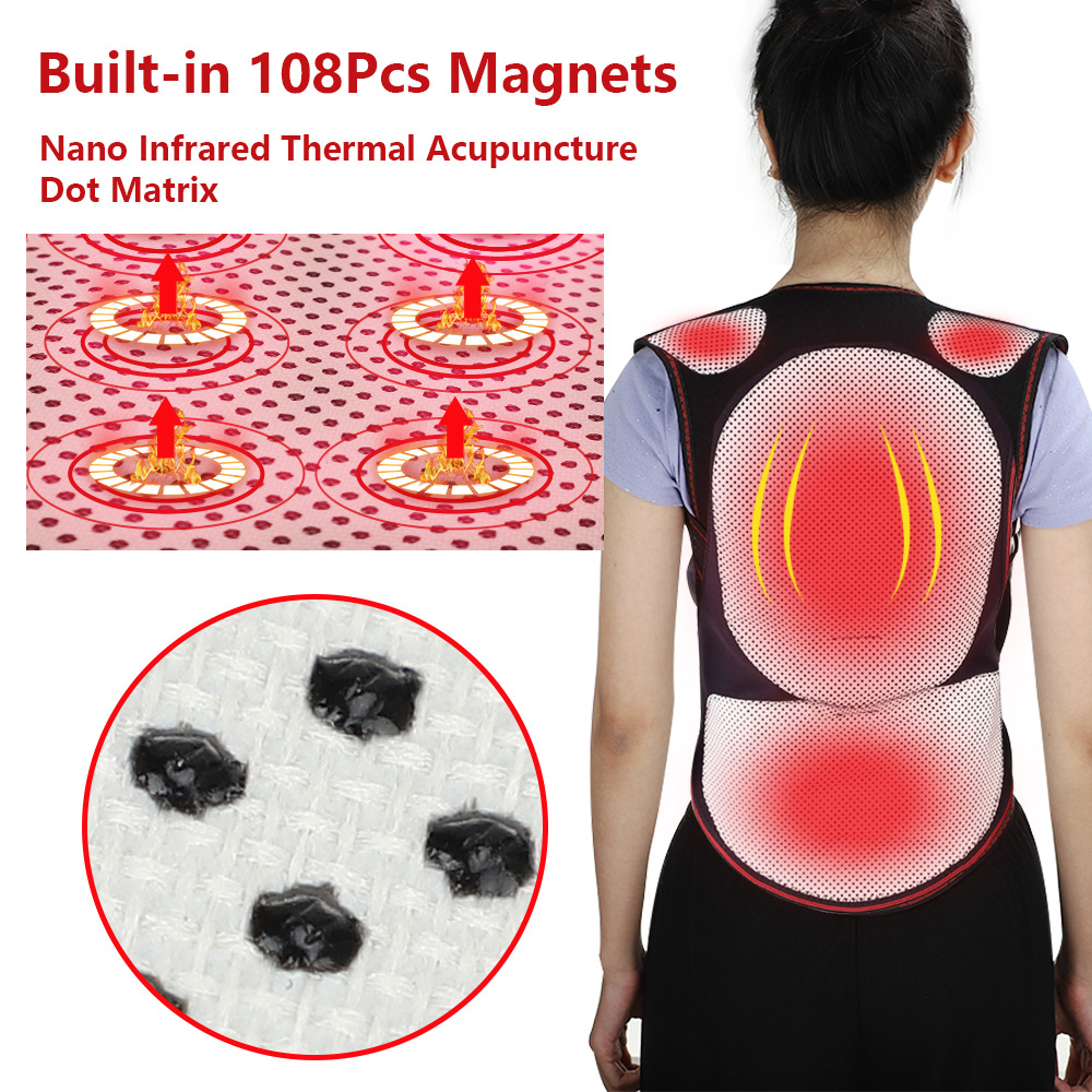 Magnetic Stone self-heating vest 118 magnetic stone Tomalin shoulder protective shirt back warm belly warm shoulder neck protective belt