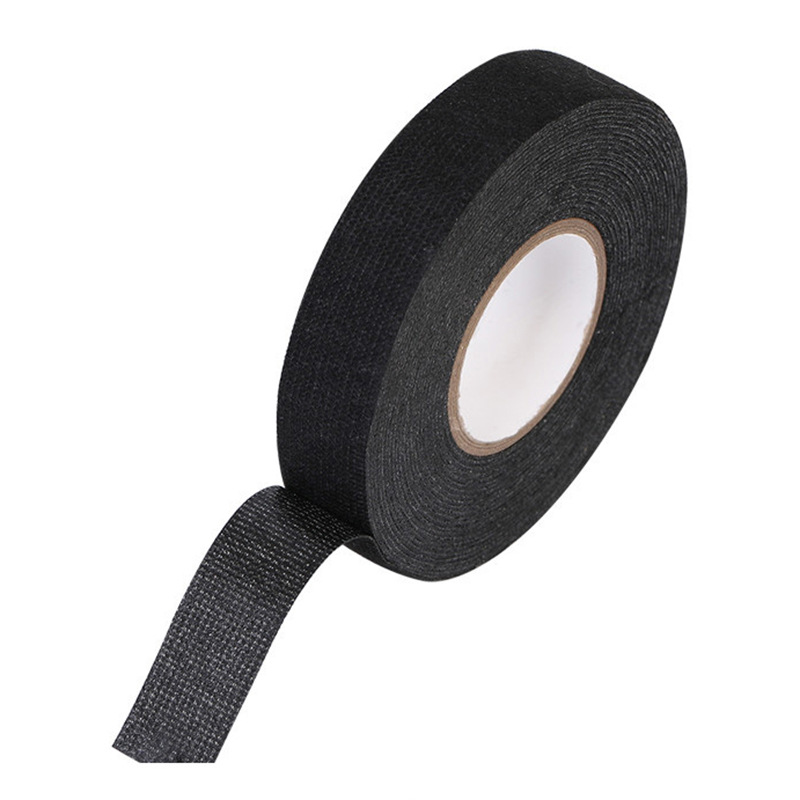 Black pet car wiring harness tape flame retardant high temperature resistant insulation tape noise reduction anti-noise belt adhesive flannel tape
