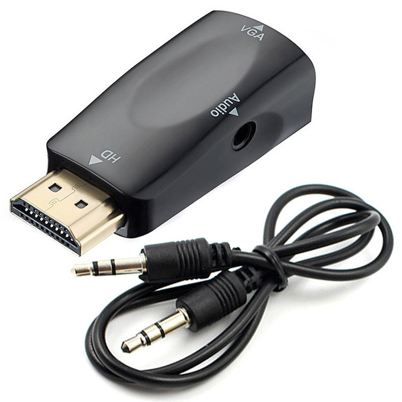 hdmi to vga HD Converter computer HDMI male to VGA master audio cable HDMI to vga head