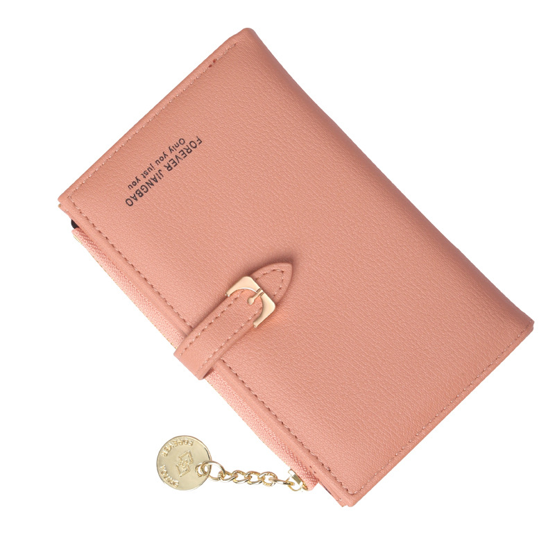 Factory Direct Wallet Women's Korean-style Large Capacity Mid-length Clutch Bag All-match Simple Zipper Buckle Card Bag