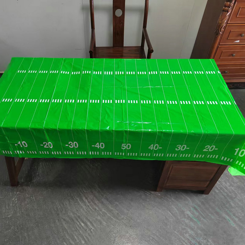 In stock source manufacturer new Rugby World Cup theme Super Bowl tablecloth disposable pe rectangular decoration