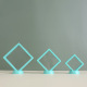 Sky blue; 7*7*2CM does not include the base