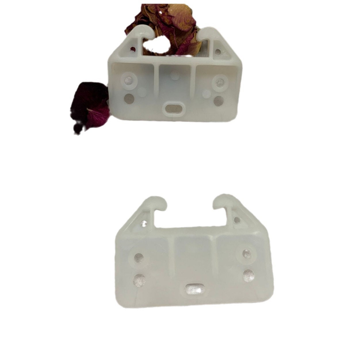 Plastic parts P P material white support hanging furniture accessories supply wooden slide slide