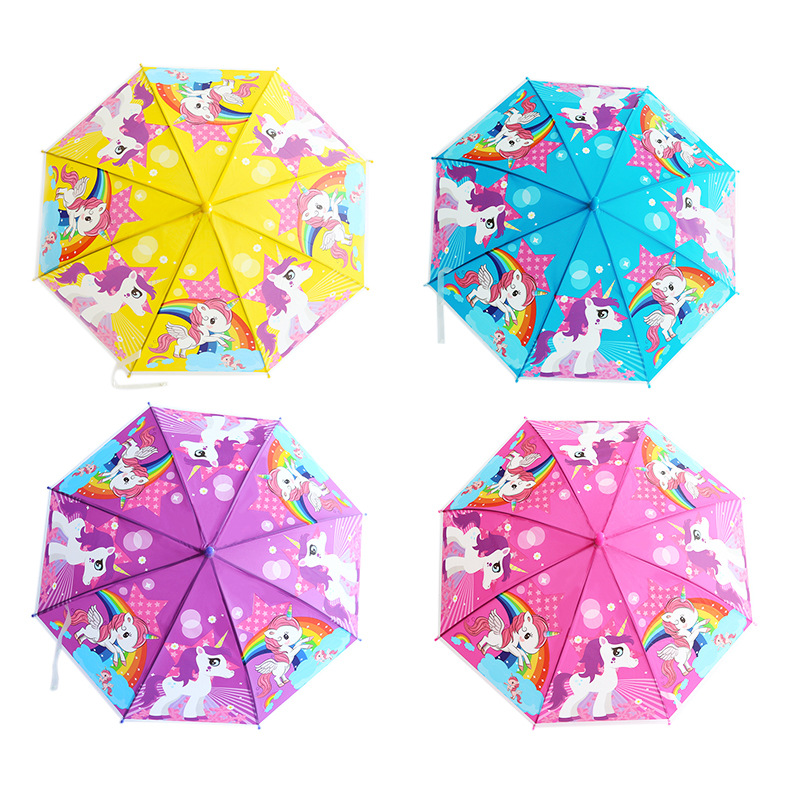 Factory wholesale in stock Children's umbrella 19-inch self-opening children's umbrella cartoon anime umbrella EVA straight umbrella
