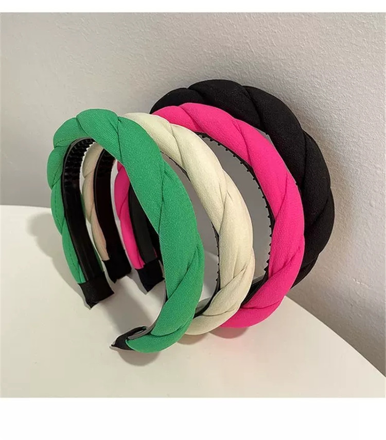 Vintage Fashion Braided Hair Clip for Women, Summer Versatile Outing Cute Elegant Hair Pin Face Washing Toothed Anti-Slip Headband